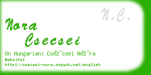 nora csecsei business card